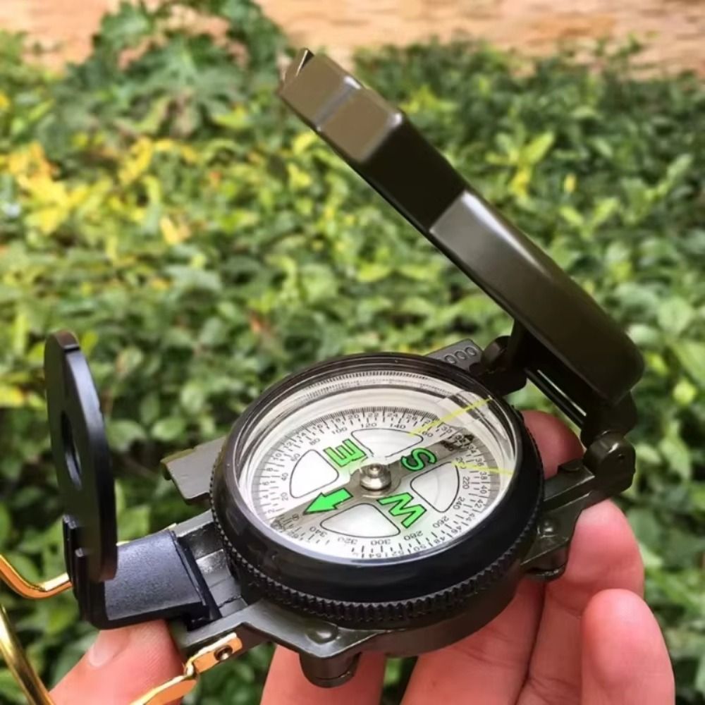 Compass Lensatic - Su Geçirmez, Profesyonel, Metal Gövdeli, Katlanabilir,