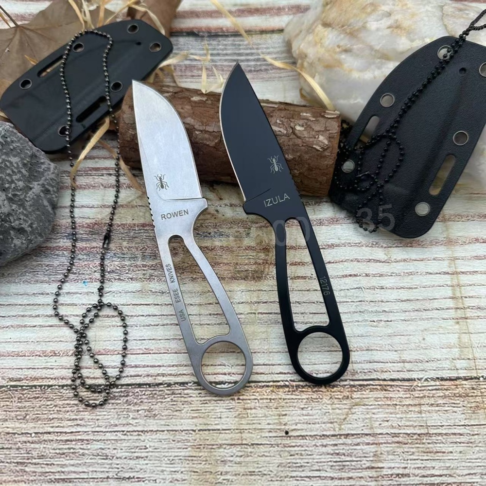 Bushcraft Knife Fixed - IZULA Yüksek Mukavemetli Düz Bıçak D2