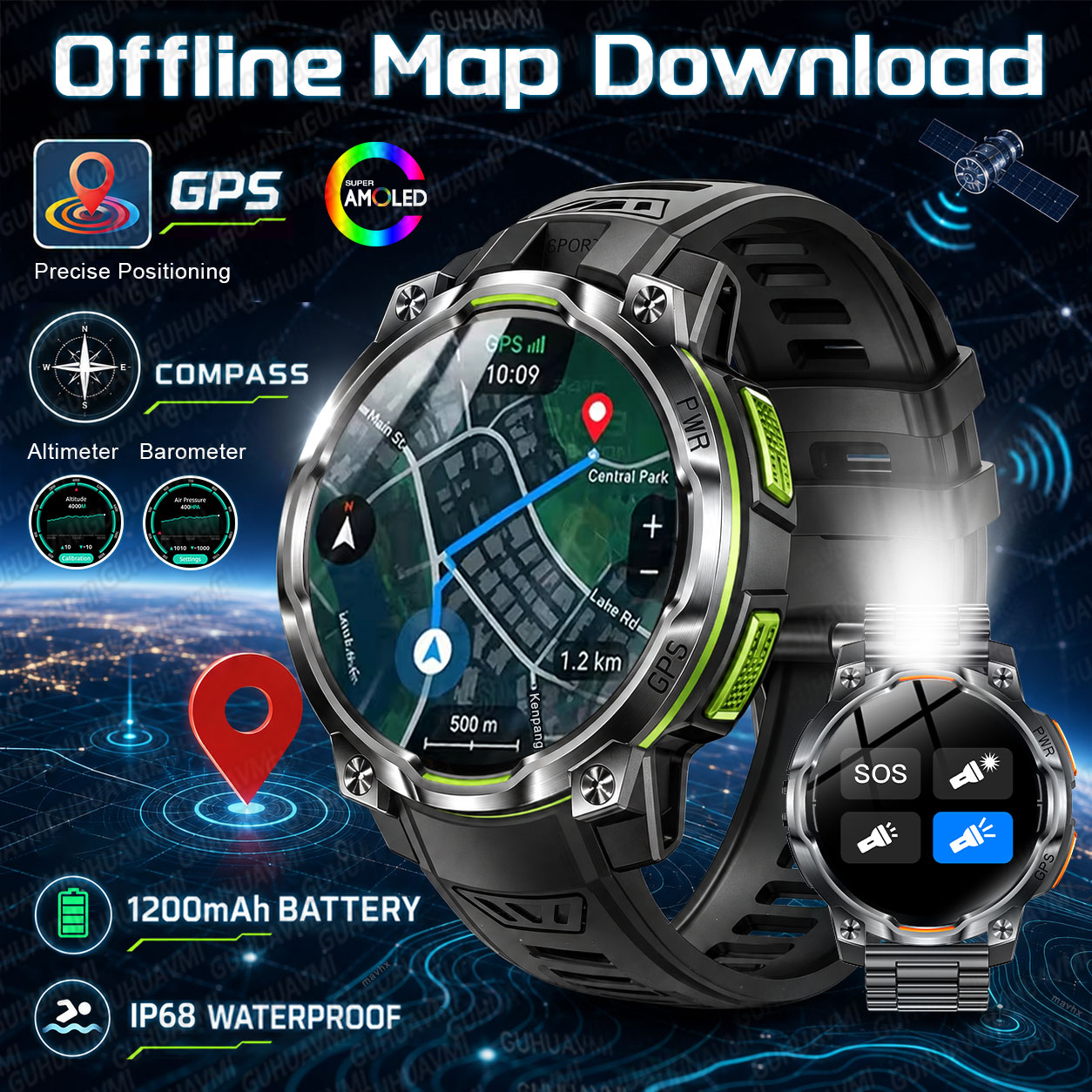 2026 Yeni Askeri GPS Akıllı Sa - Compass Lensatic incelemesi ve fiyatı